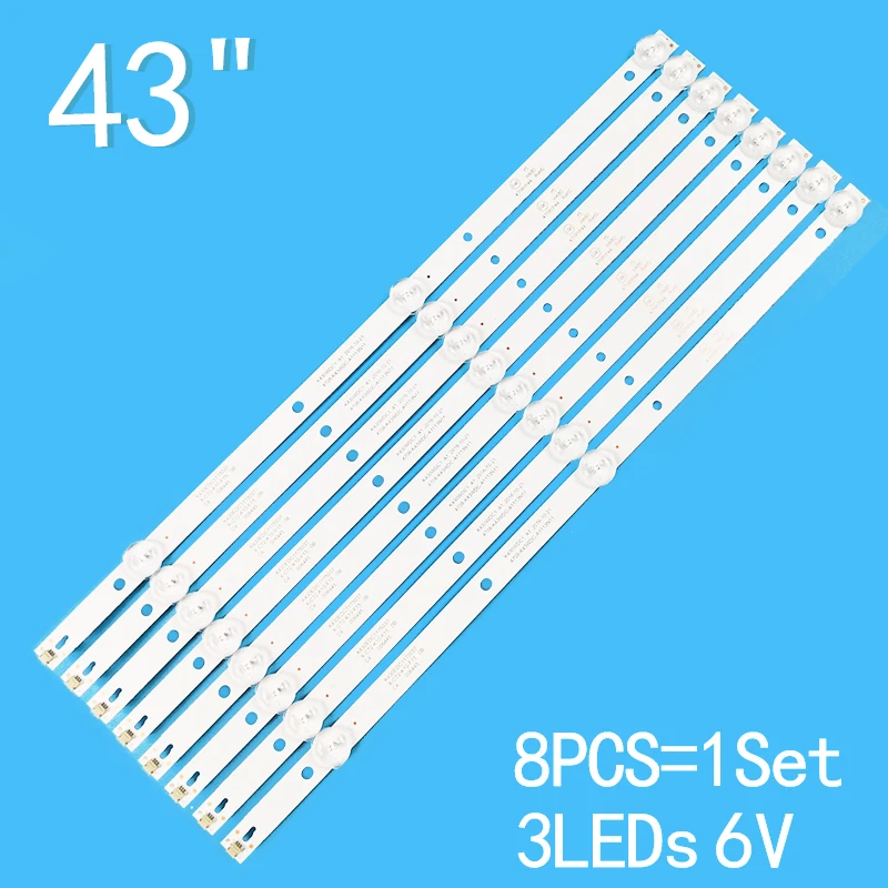 New 8PCS/lot For 43" LCD TV AOC LE43M3570/60 LE43M3579 43PFT
