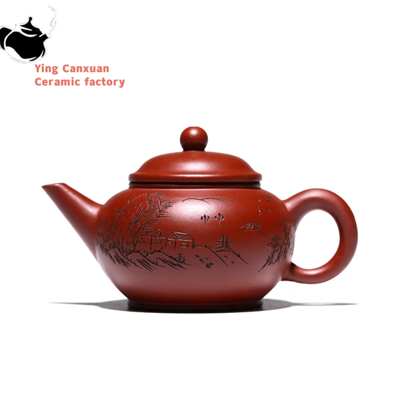 

Китайские исинские чайники из фиолетовой глины, 200 мл, сырая руда Dahongpao, чайник ручной работы, домашний чайник с фильтром Zisha, красивый чайник, чайный набор, подарки