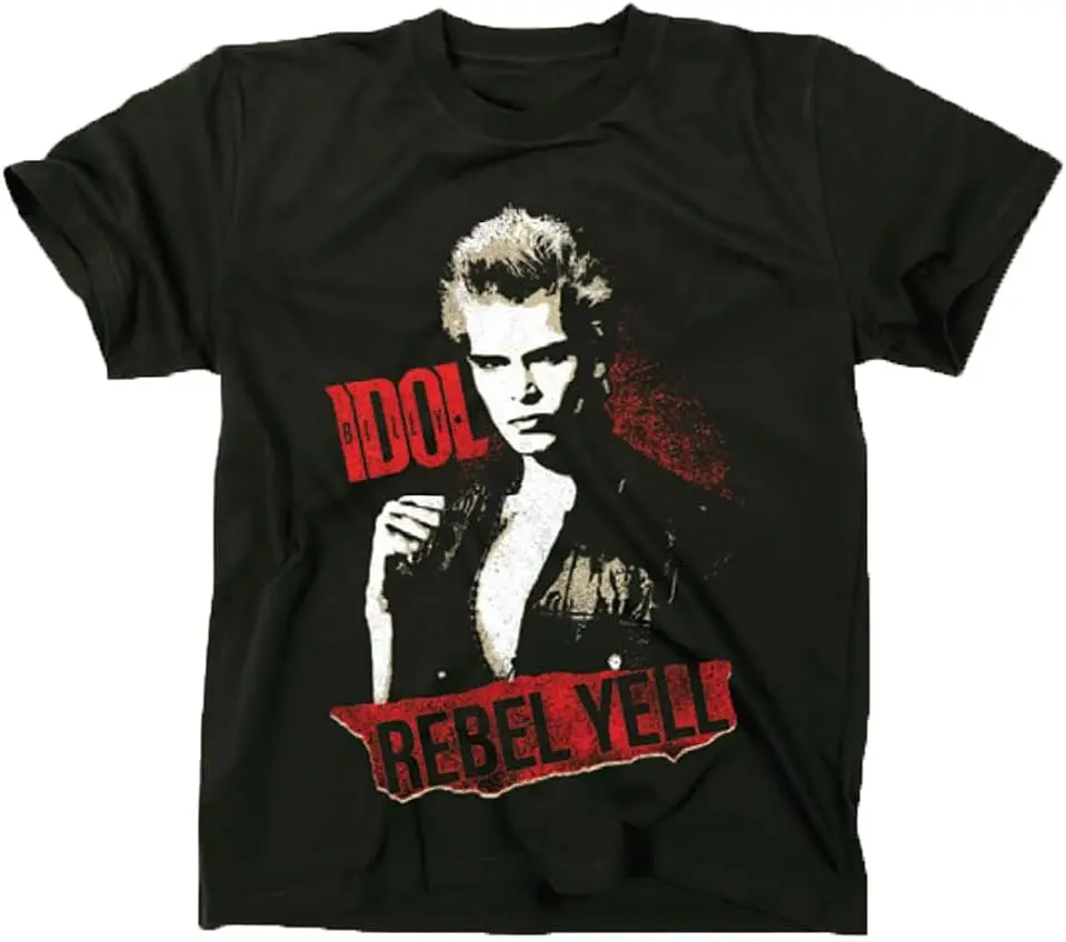 Черная Мужская футболка Билли идол Rebel Yell | Официальный лицензированный товар