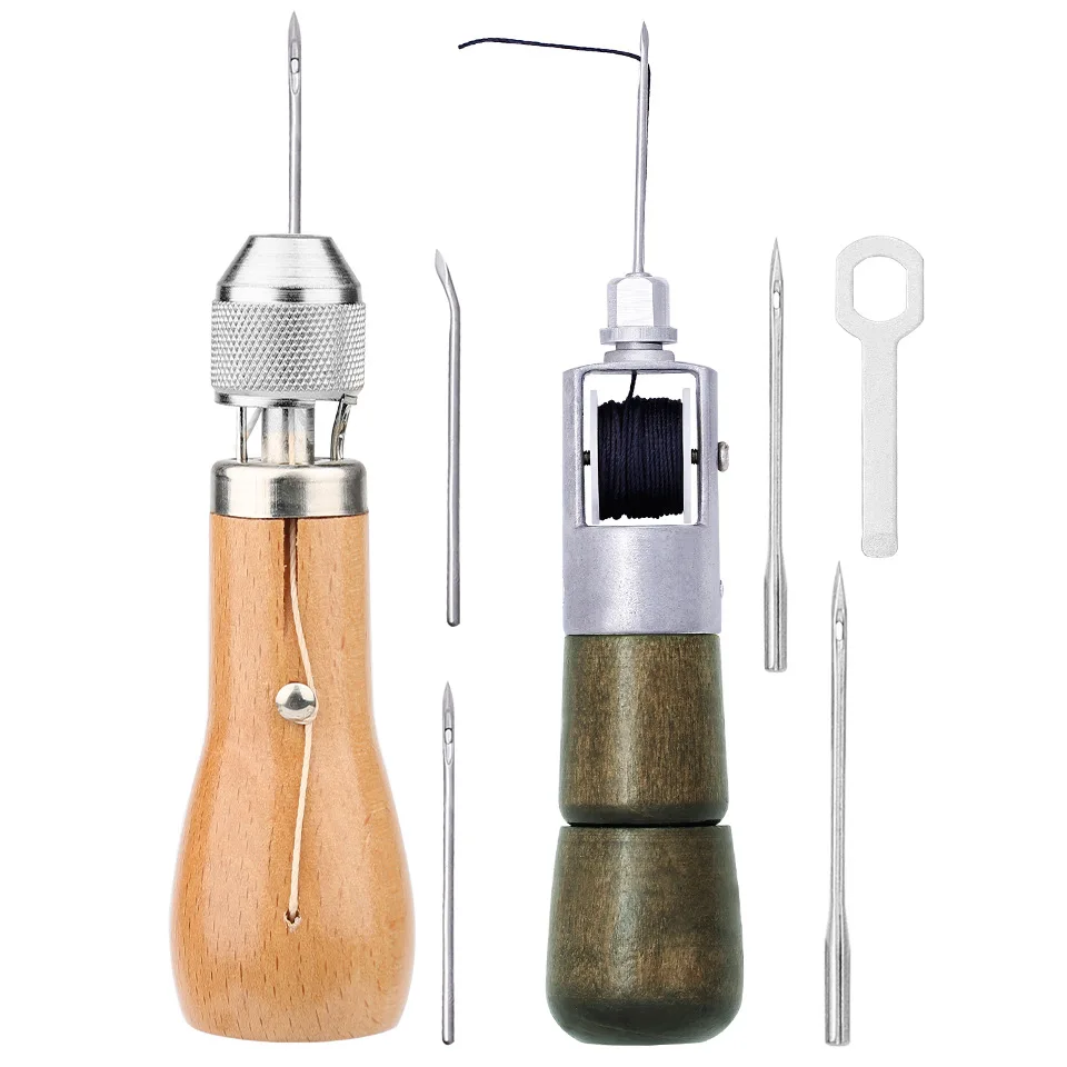 

DIY Leather Sewing Awl Thread Kit Manual Sewing Machine Speedy Stitcher Leather Craft Stitching Shoemaker Canvas Repair Tool