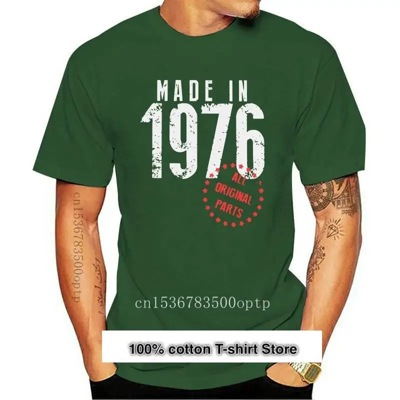 

Camiseta con todas las partes originales para hombre, camisetas Hipster de manga corta, 1976 algodón, Desi, 100%