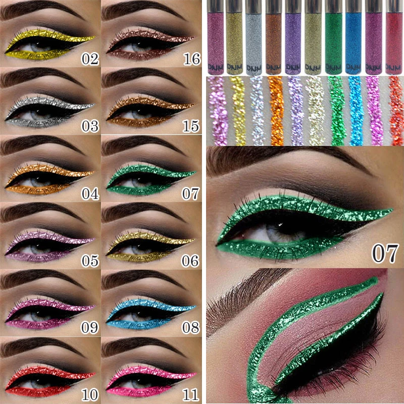 

Waterproof Diamond Eyeshadow Glitter Sequins Fashion Liquid Eyeliner Pearlescent Beauty Party Must-Have Long-lasting Eye Makeup