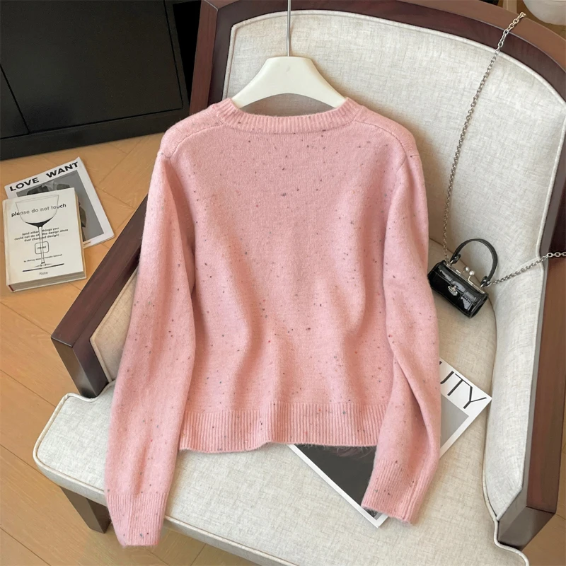 Женский кардиган с вышивкой в виде грибов на пуговицах