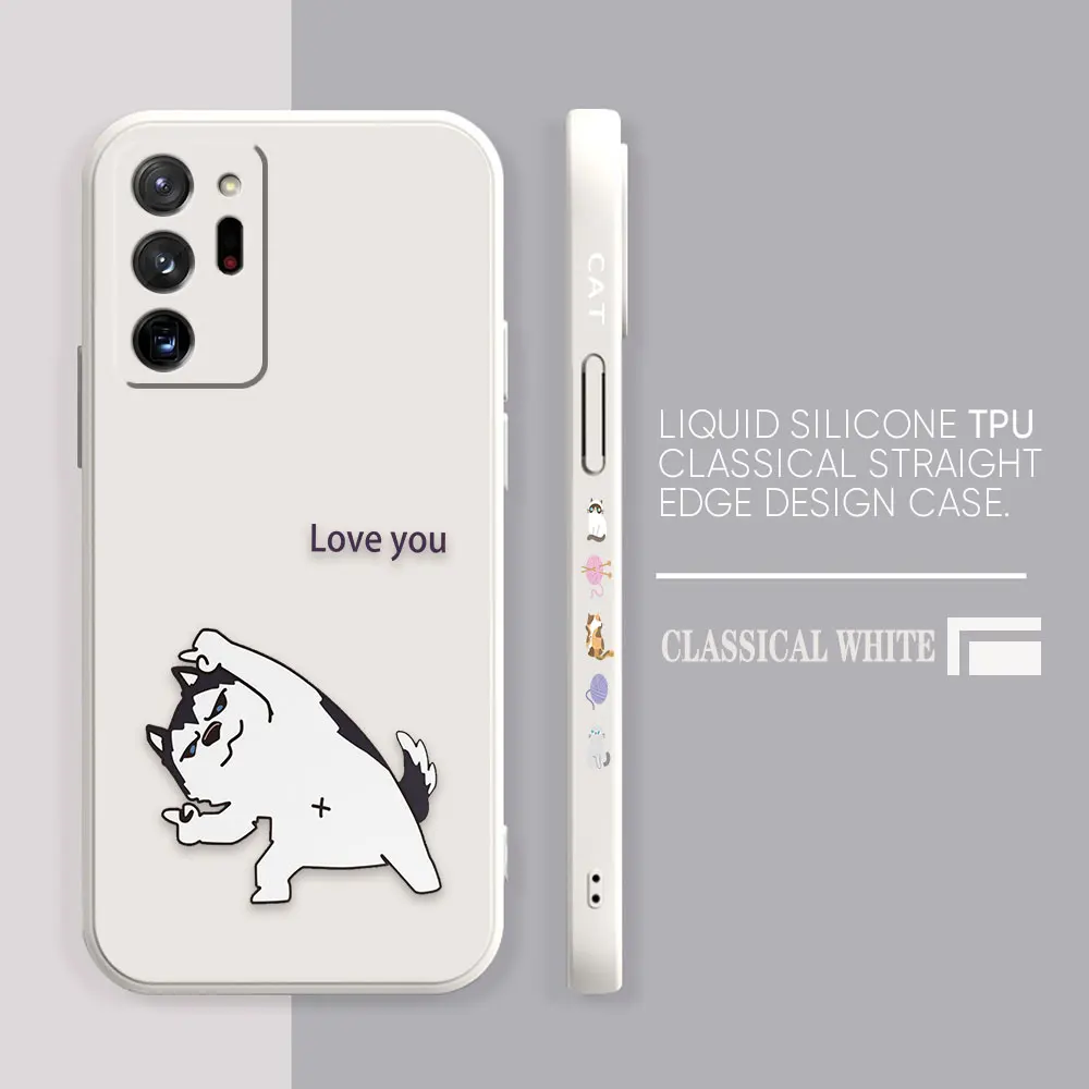 Case For Samsung Galaxy A90 A80 A70 A60 A50 A40 A30 A20S A20 A10S A10 Note 20 Pro Plus Lite Ultra 4G 5G Case  Funny Couple Cats