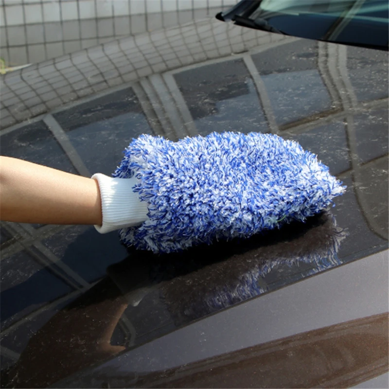 

Варежка для мойки автомобиля, впитывающая длинная плюшевая перчатка из микрофибры для мойки автомобиля, для влажной и сухой уборки автомоб...
