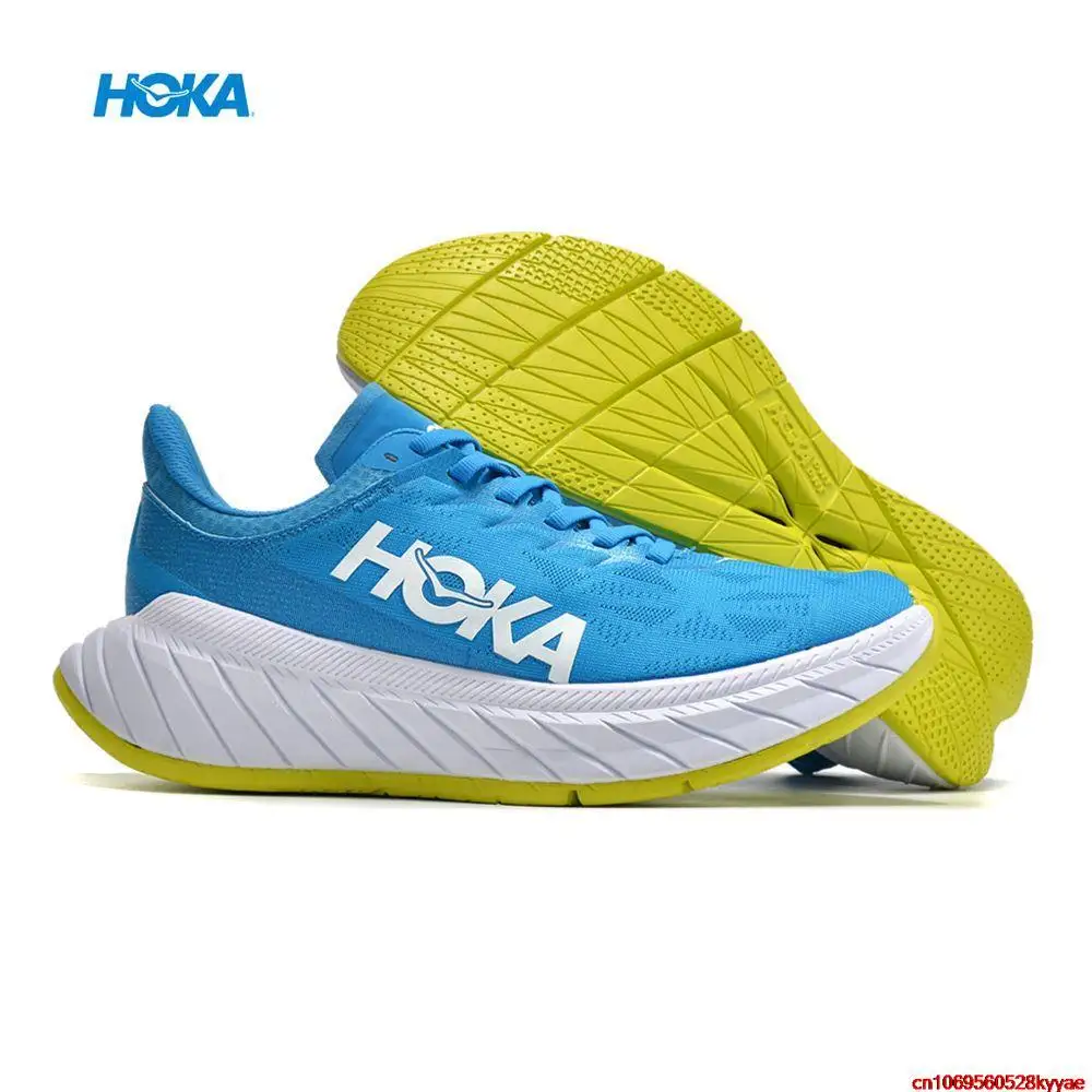 

Мужские и женские кроссовки для бега HOKA, синие дышащие кроссовки унисекс из сетчатого материала, повседневные теннисные туфли из углеродного волокна X2, 2019