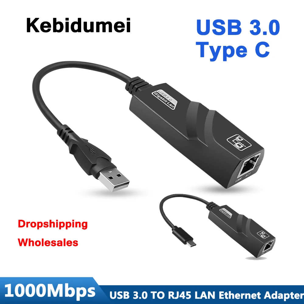 

wifi Type C USB 3.0 to RJ45 Gigabit USB Adapter Ethernet LAN 10/100/1000Mbps Network Card wifi for laptop PC Wholesales usb wifi