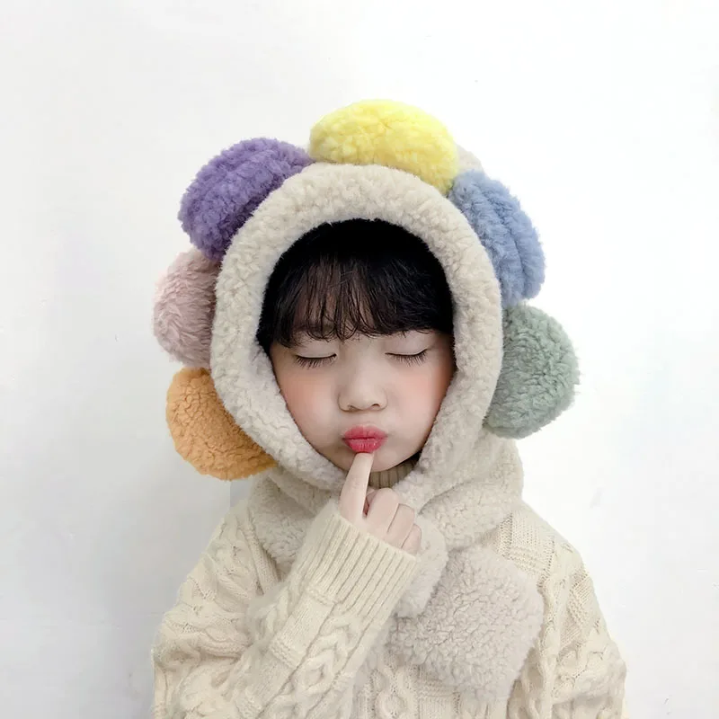 шапка с ушками ушами для девочки детская Детская плюшевая на возраст 1-5 лет | Мать