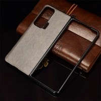 for huawei honor magic v case litchi texture soft edge pu leather hard phone case for honor magic v case
