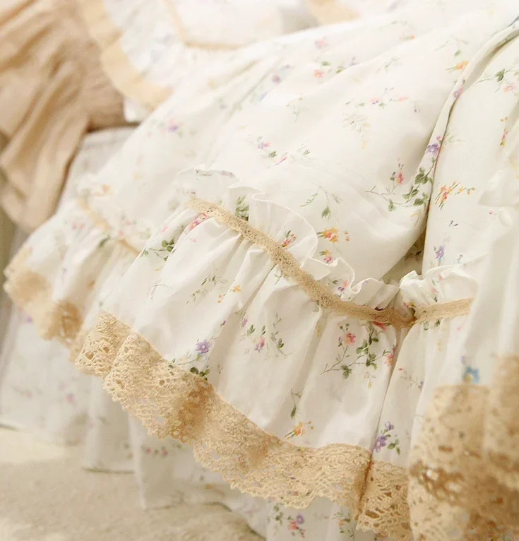 

Хлопковый пододеяльник с рюшами