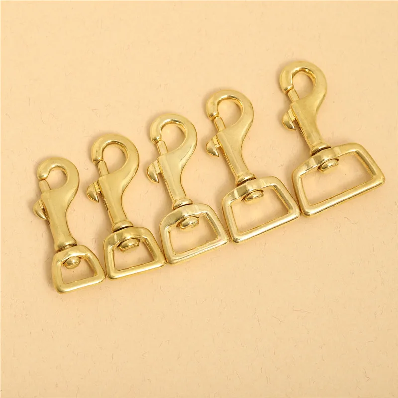 1x латунный болт карабин поворотный крючок с проушиной для омаров кожаная сумка