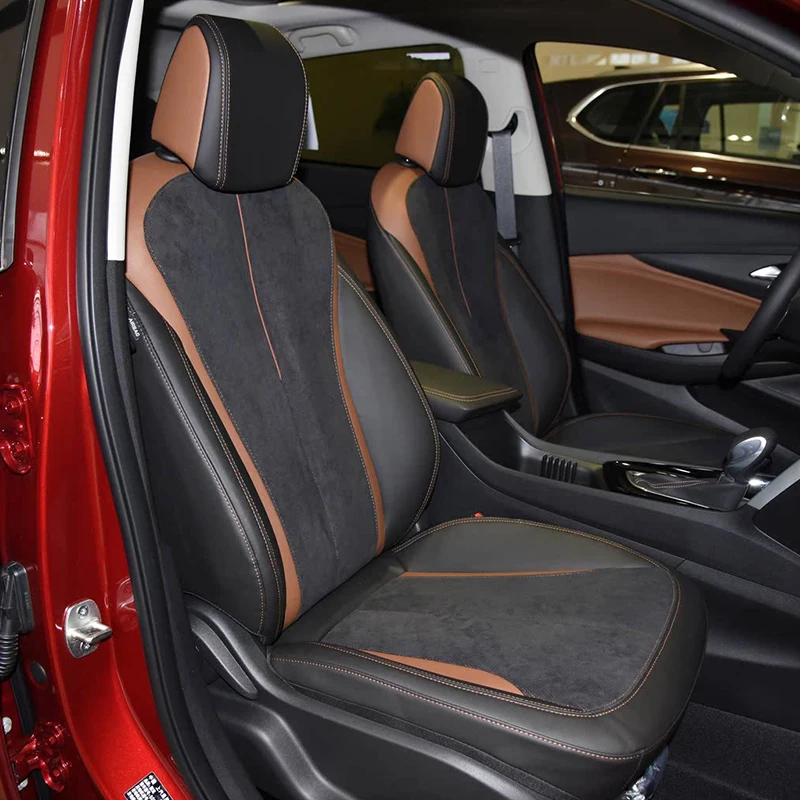 Фото Автомобильные аксессуары на заказ, чехлы на сиденья для Buick Encore Enclave Envista Lacrosse Envision Regal Veran 5-8 сидений, кожаный полный комплект №1