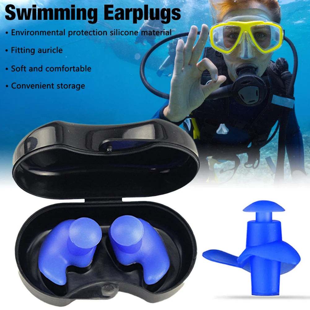

Swimming Earplugs Waterproof Reusable Silicone Ear Plugs Diving Sport Plugs For Water Surf Showering Bathing Accessories