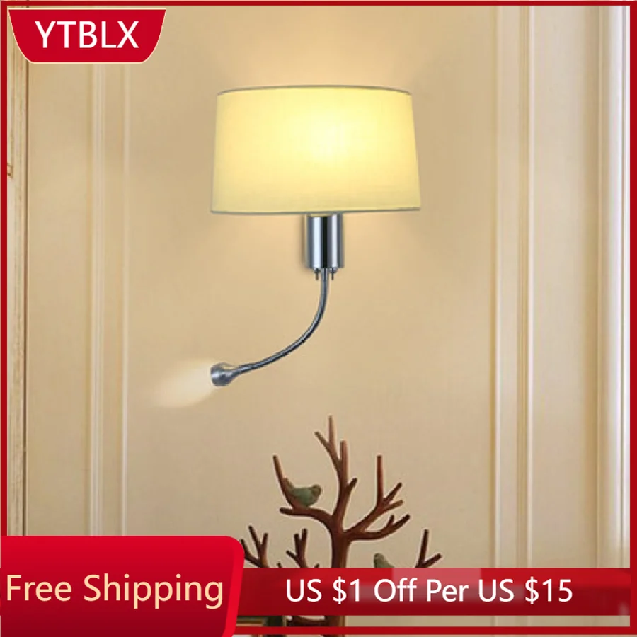 

LukLoy Американский прикроватный настенный светильник для спальни Европейский Креативный светодиодный настенный светильник для чтения