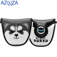 golf club funny husky mallet putter cover magnetic closure heel shaft pu leather putters headcover