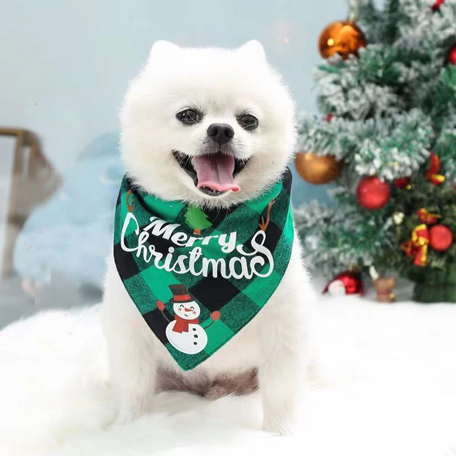 

Christmas Pet Dog Scarf Cat Bibs Bandana Pet Neckerchief for Chihuahua Teddy Small Dogs Puppy Collar Dog Saliva Towel