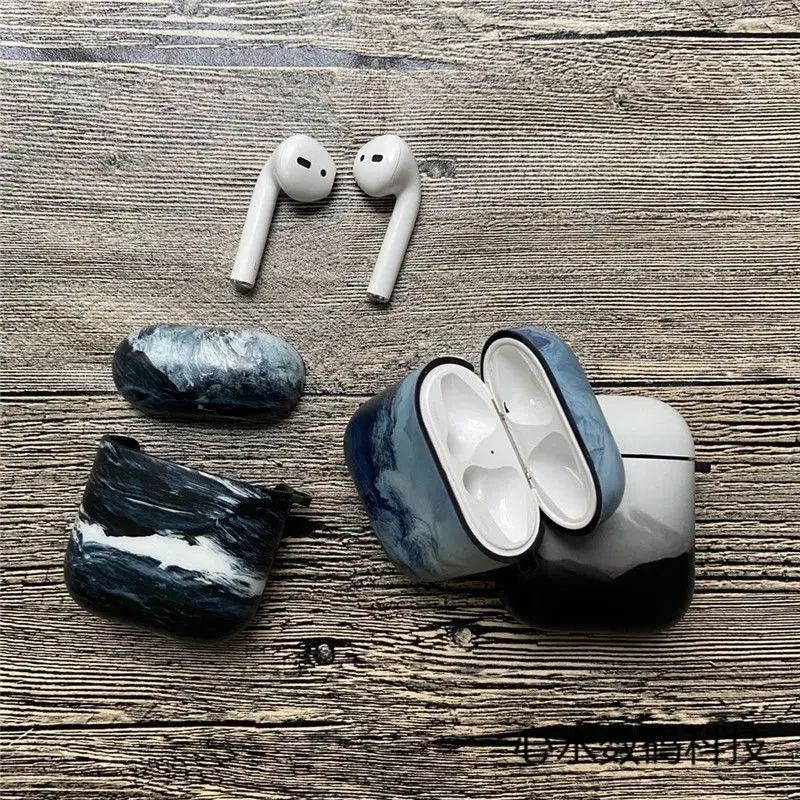 

Ukiyo-e Wave Oil Painting Personality Creative Frosting Bluetooth Headphone Case works with For Airpods 1 2 3 pro