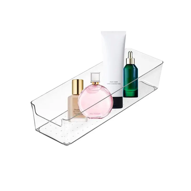 

Makeup Storage Organizer Basket Transparent Toiletry Bin Cosmetic Storage Box Multifunctional Desk Storage Holder For Lotions