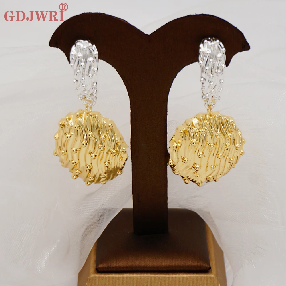 

Модные медные серьги с геометрическим рисунком для женщин, бижутерия, подарок, круглые серьги-капли неправильной формы, женские серьги 2022