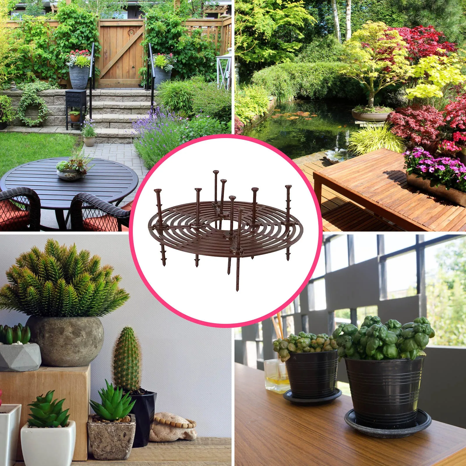 

Iron Art Hanging Flower Pot Holder Over Rail Metal Fence Planters Assemble Wrought Iron Plant Stand Flower Stand Bonsai Holder
