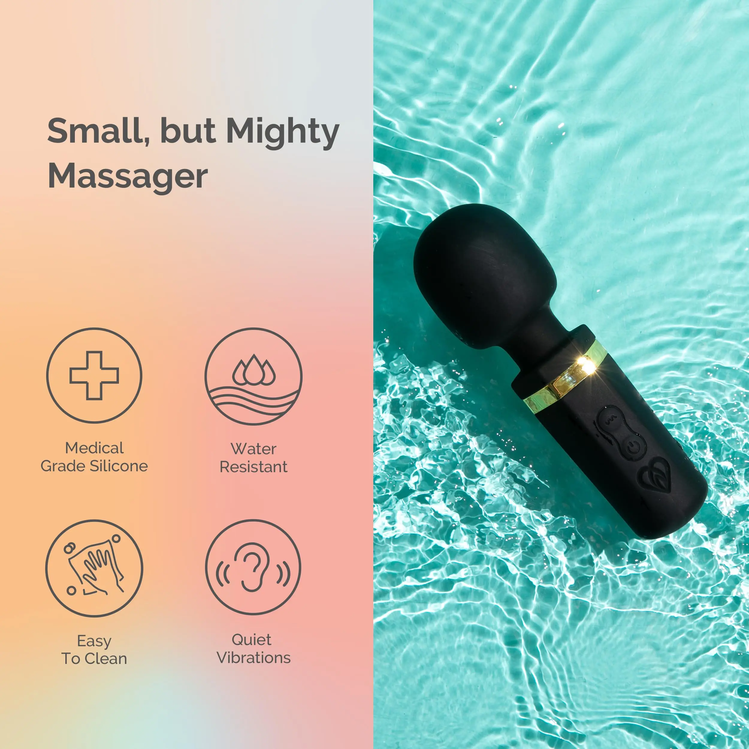 Фото Ava Mini Go Magic Wand-[Мини-Вибратор Секс-Игрушка] Секс-Игрушка для всех |   Персональный массажер, палочный массажер, стимулятор клитора | №4