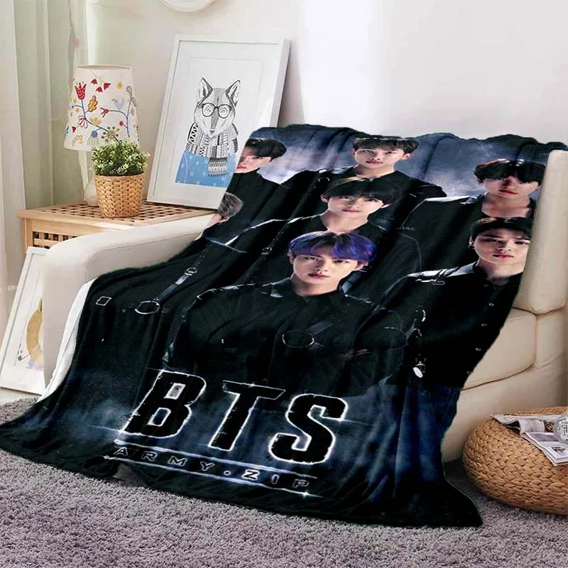 

Одеяло Kpop Super Star B-Bts Bangtan Boy Band, мягкое фланелевое одеяло, мягкое и удобное домашнее одеяло