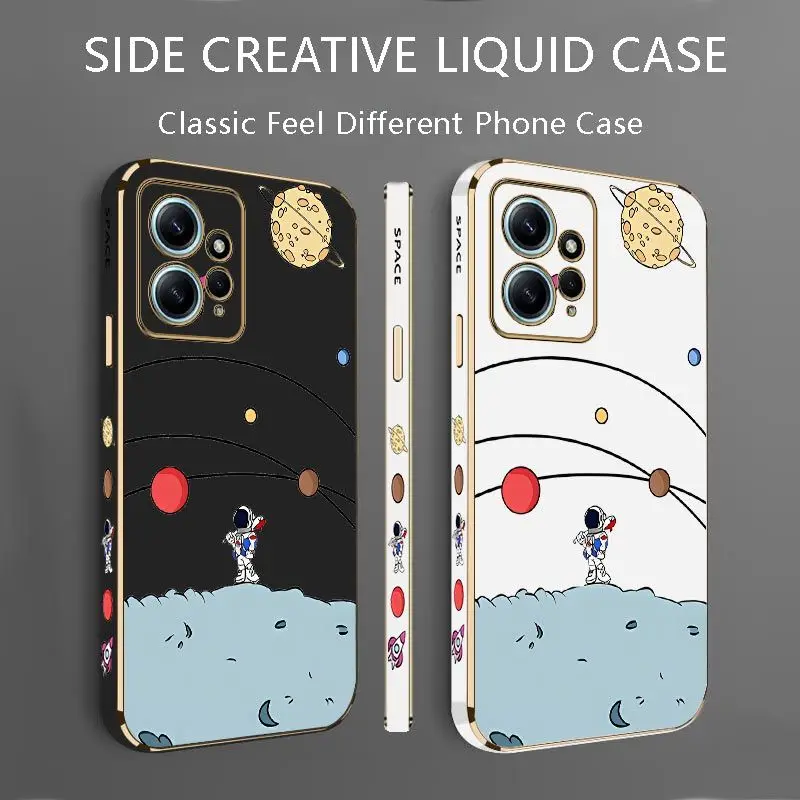 Planet Patrol Luxury Plating Phone Case For Xiaomi Redmi Note 11 Pro Plus 12Pro Plus 11 11S 10 Pro 12 9S 8 Pro Cover