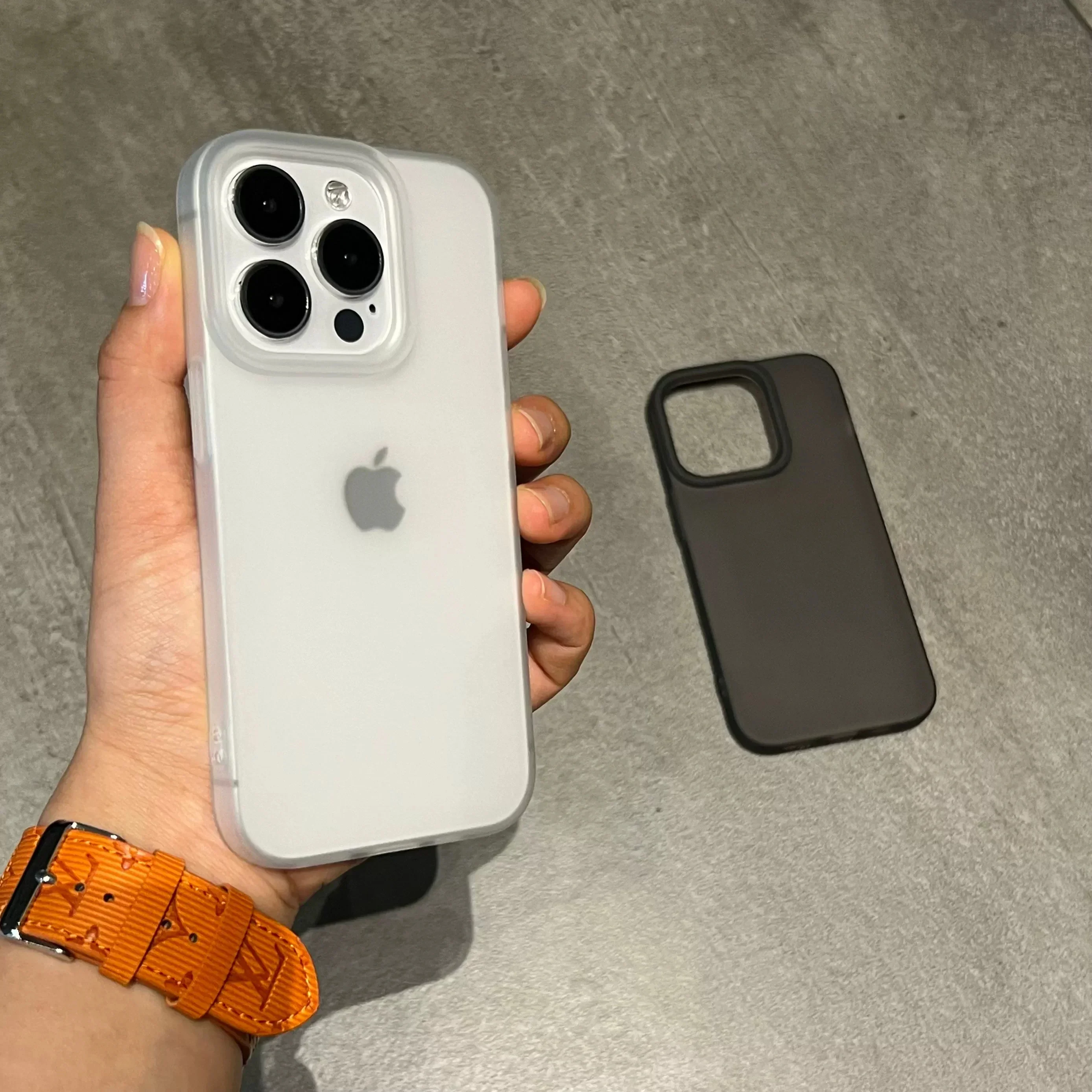 Фото Роскошный матовый мягкий силиконовый чехол для телефона для iPhone 16, 15, 14, 13, 12, 11 Pro X Max 16 Plus, прозрачный резиновый гелевый противоударный чехол №3