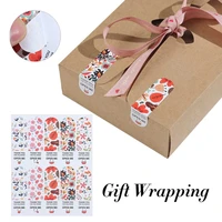5 designs packaging decoration floral patterns online retails sealing labels thank you stickers open me for your order
