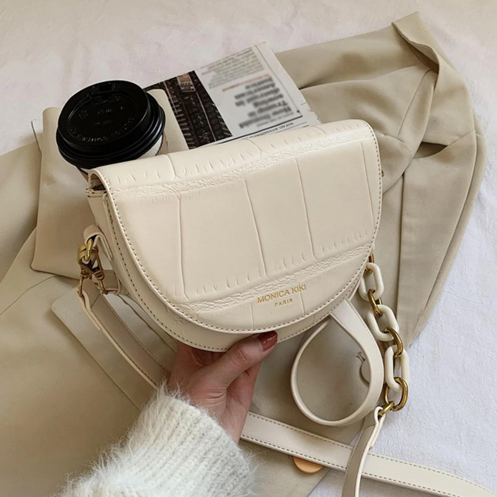 

Сумка на плечо женская из экокожи, однотонный саквояж в стиле ретро, деловой/Повседневный тоут с подмышками для покупок