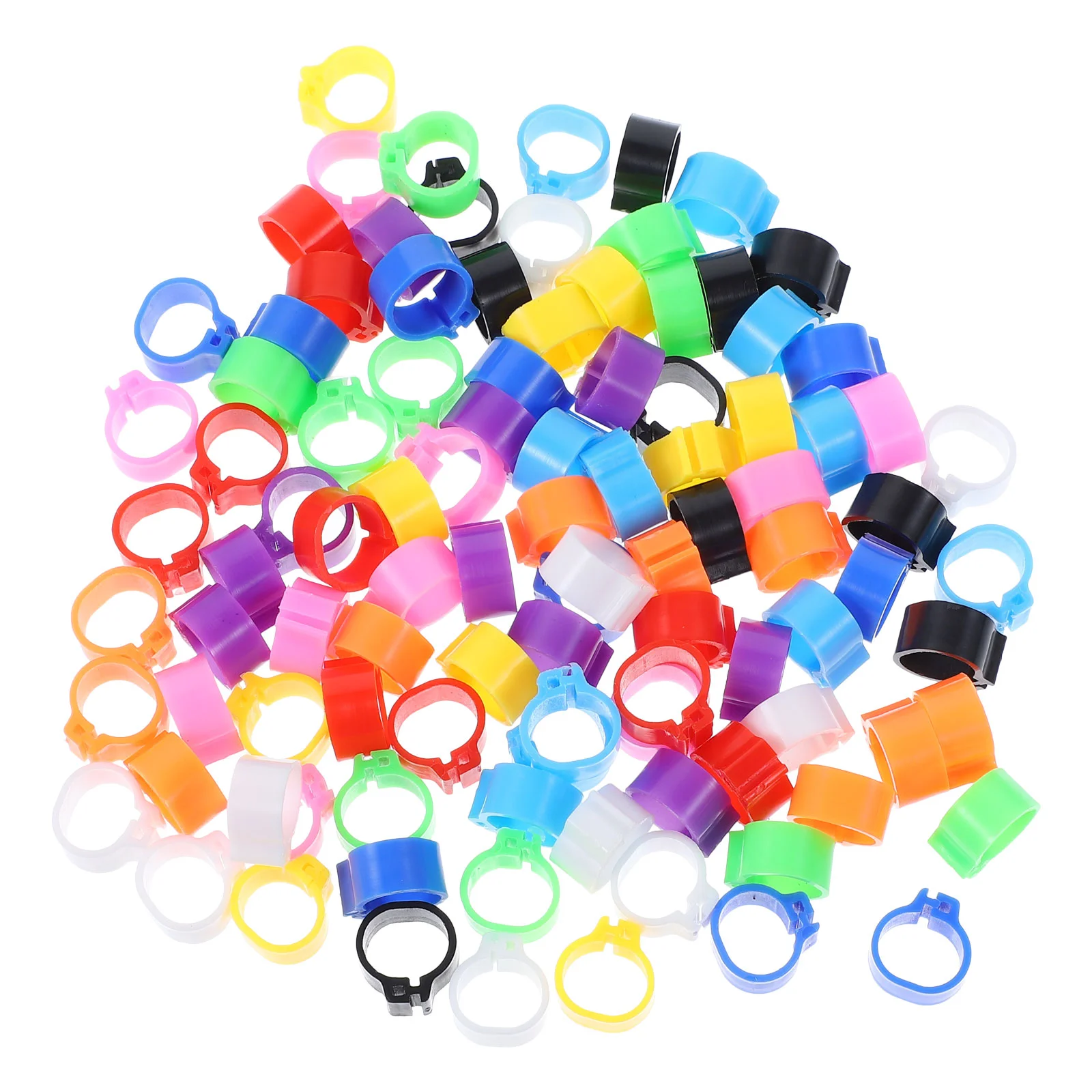 

100 Pcs Leg Clip Birds Supplies Pet Bands Tags Rings Pigeon Tabs Dove Hen Opening