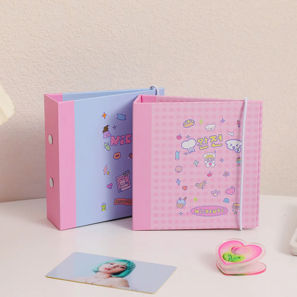 

IFFVGX Kawaii A8 Kpop Photocard Binder Holder Photo Album 1/2/3 Inch Idol Cards Collect Book Mini Pictures Storage Album Cover