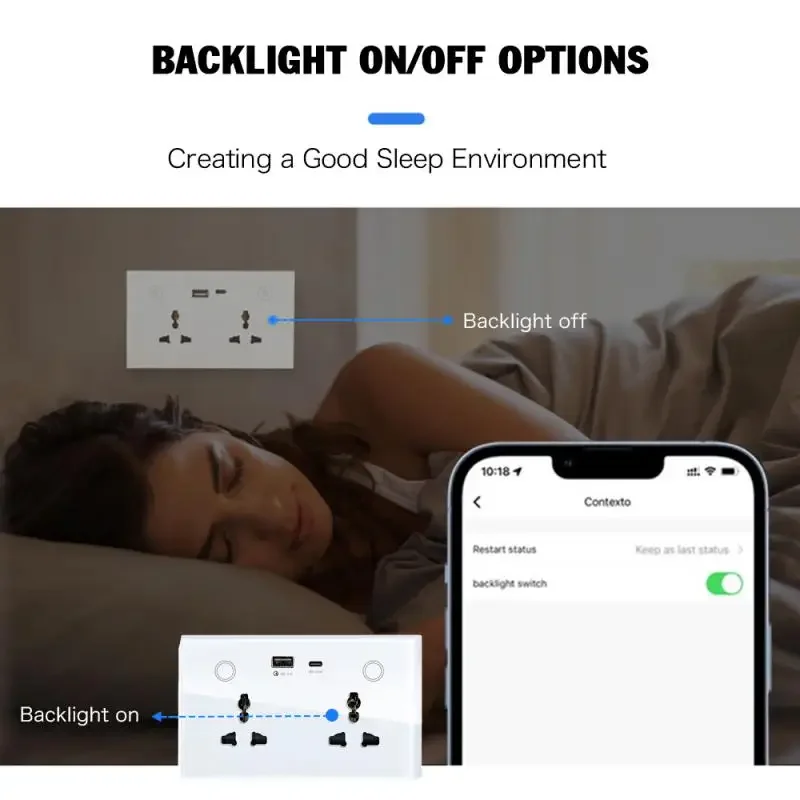Умная USB-розетка Wi-Fi/Zigbee беспроводная британская вилка с монитором питания