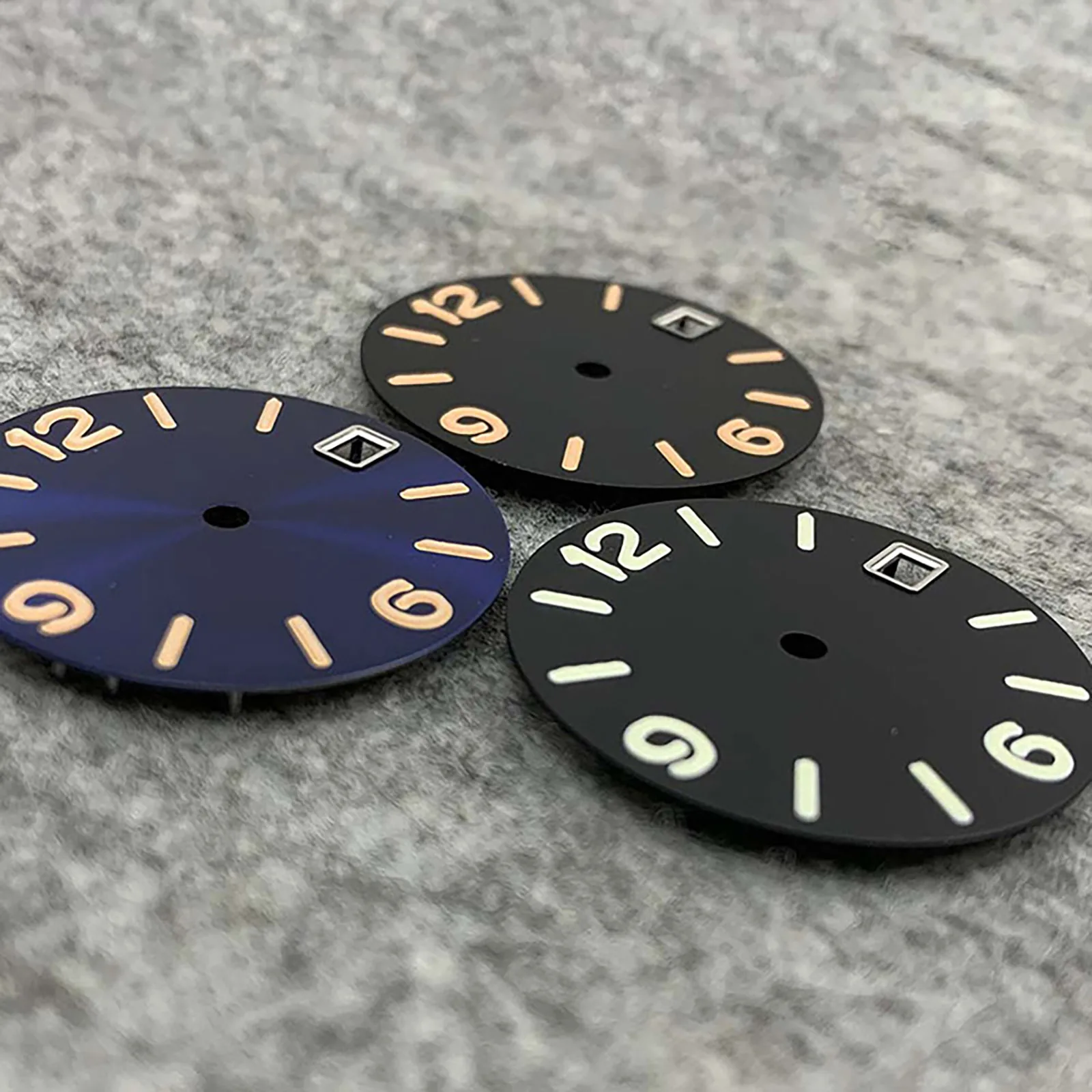 Green Luminous 28.5mm Watch Dial 369 Nails Frosted Dial Watch Accessories for NH35 NH36/4R/7S Movement