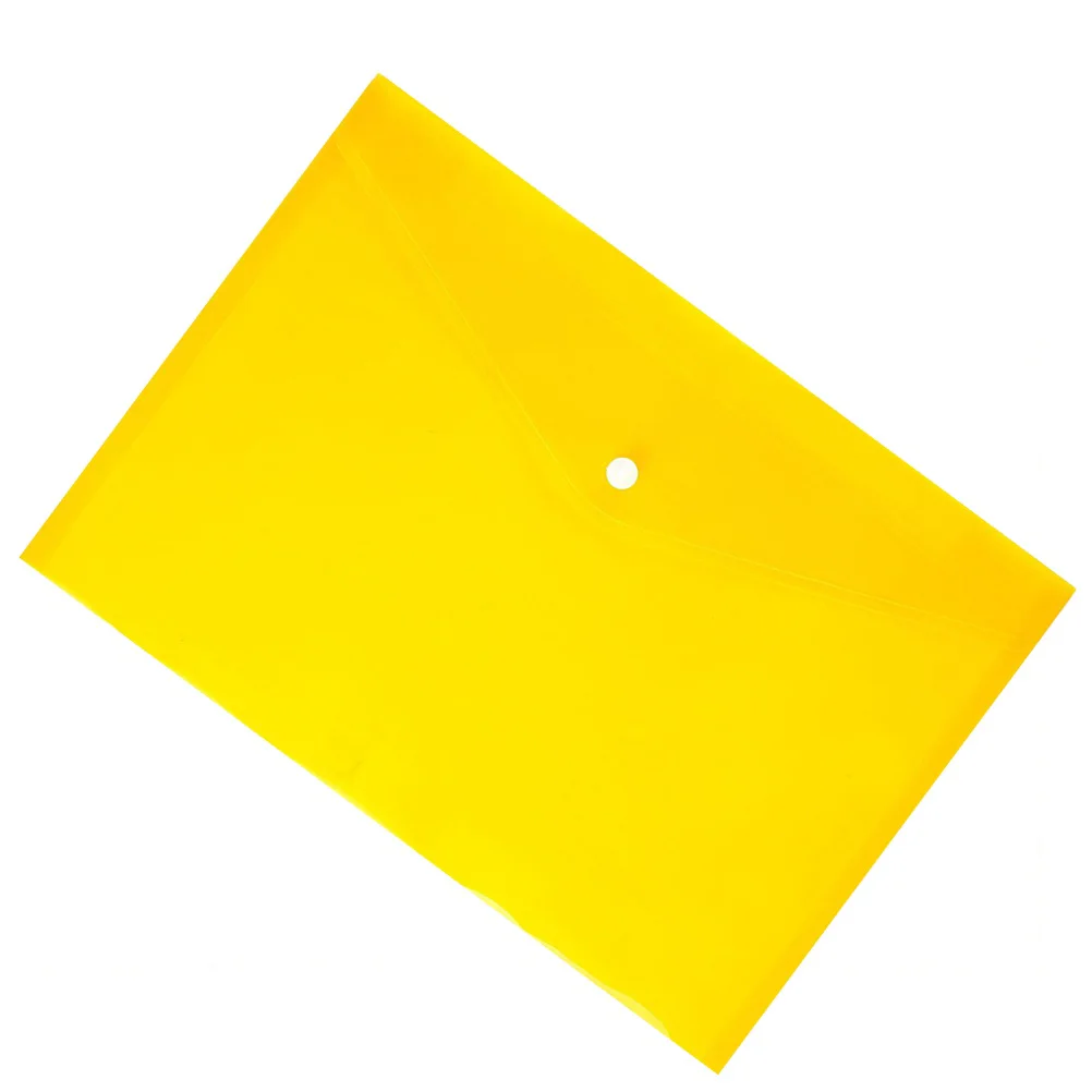 

12 Pcs Envelope File Document Folder Clear Document Envelope Organizer with Snap Button(Yellow)