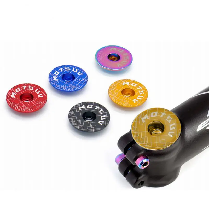 

MOTSUV Bicycle Stem Top Cap Headset Cover With Bolt Aluminum Alloy Handlebar Covers Mountain Bike Fork Covers Mtb Accessories