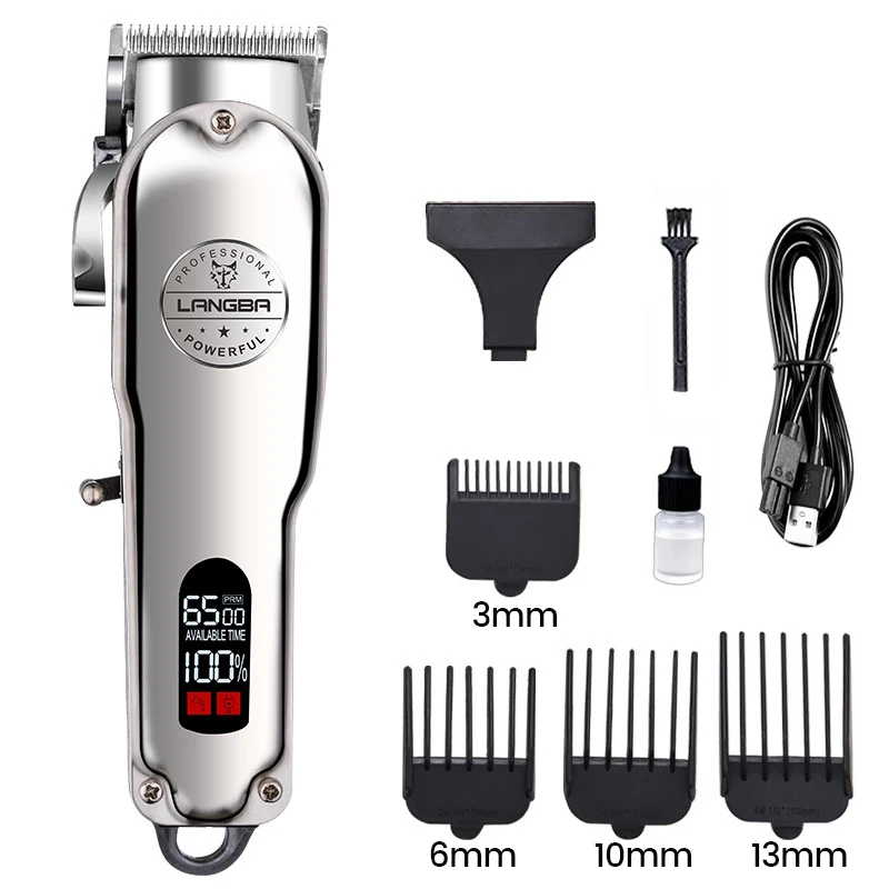 

Professional Dog Hair Clipper All Metal Rechargeable Pet Trimmer Cat Shaver Cutting Machine Puppy Grooming Haircut Low Noice