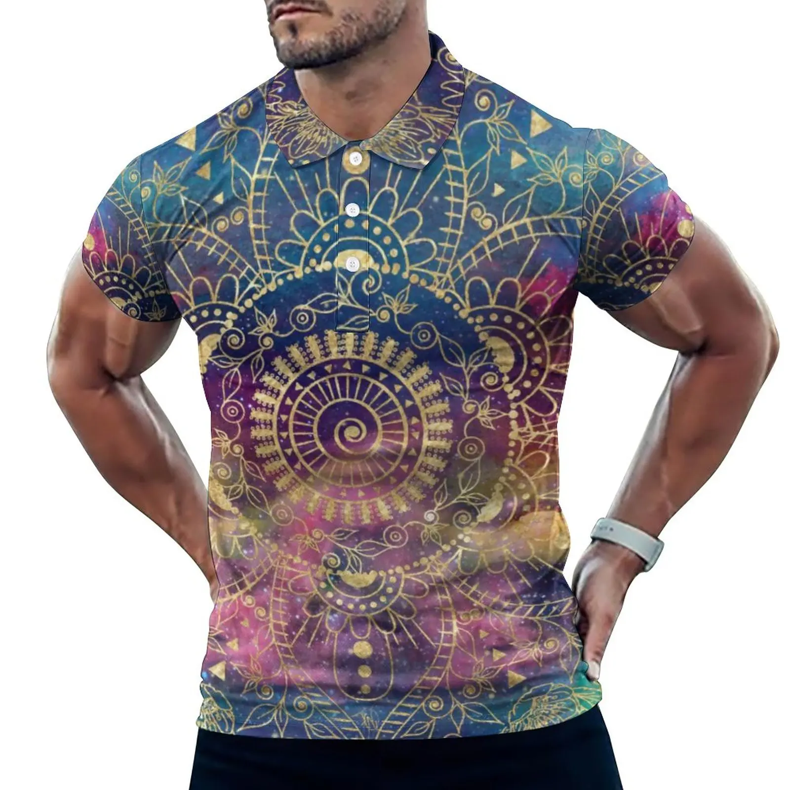 

Женская Повседневная футболка-поло с цветочным принтом, большого размера