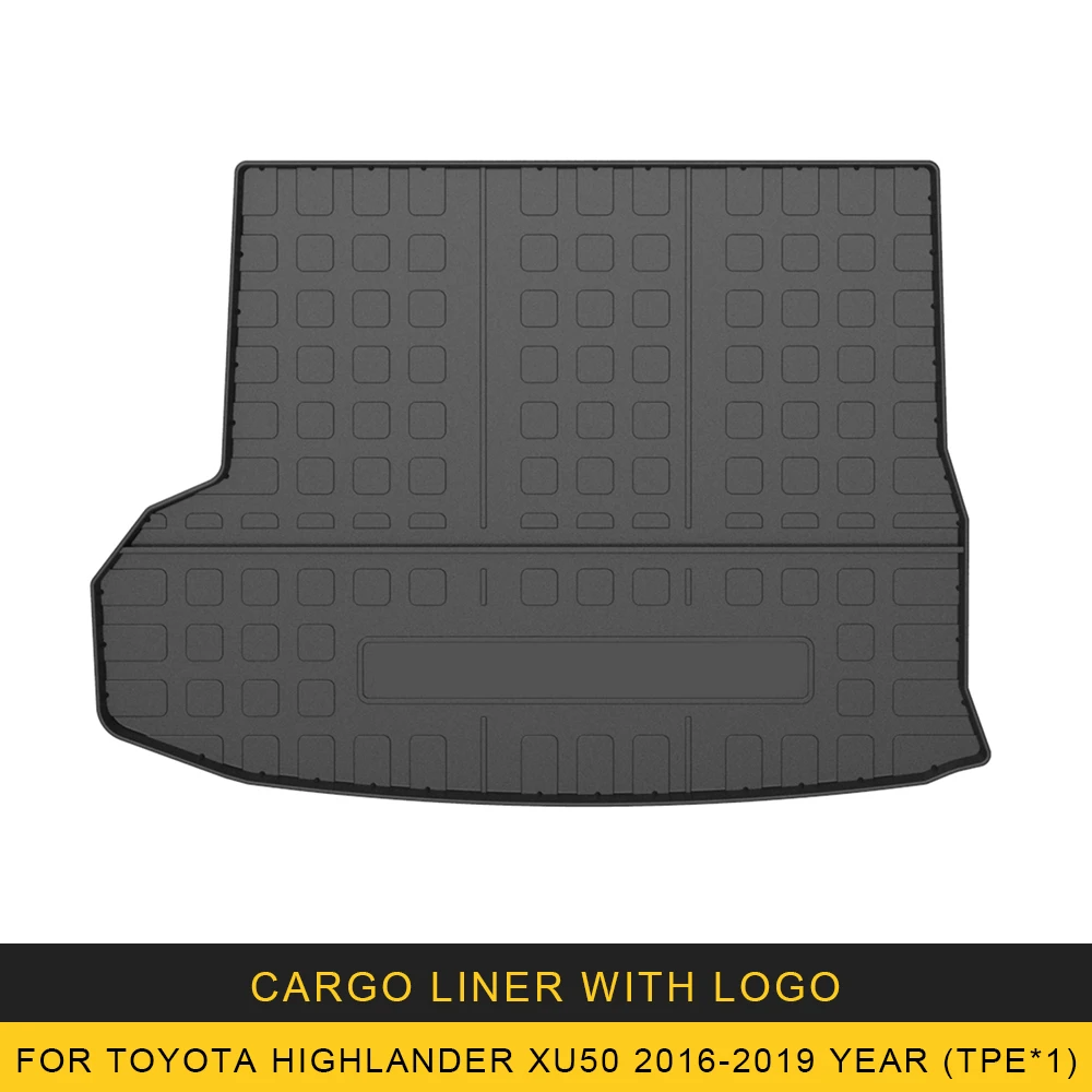 Для Toyota Highlander XU50 2016-2019 автомобильный багажник коробка коврик TPE