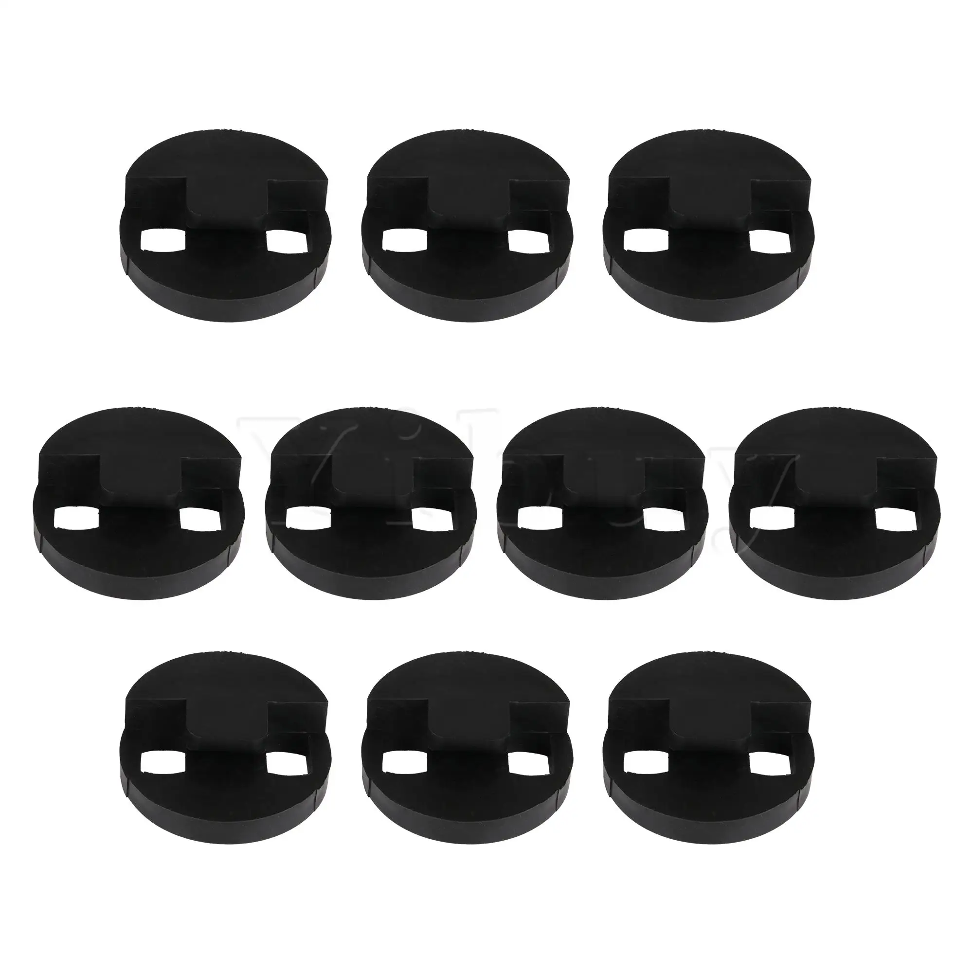 

Yibuy 10 шт. Бесшумная резиновая скрипка с двумя отверстиями черная