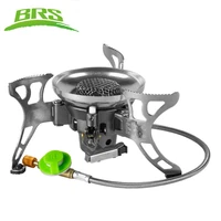 outdoor hiking camping gas stove big power portable collapsible windproof camp stove cookware picnic 3500w brs 15 refill adaptor