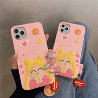 sailor moon 3d three dimensional cute cartoon phone cases for iphone 11 pro max xr xs max 8 x 7 2022 silicone girl cover gift