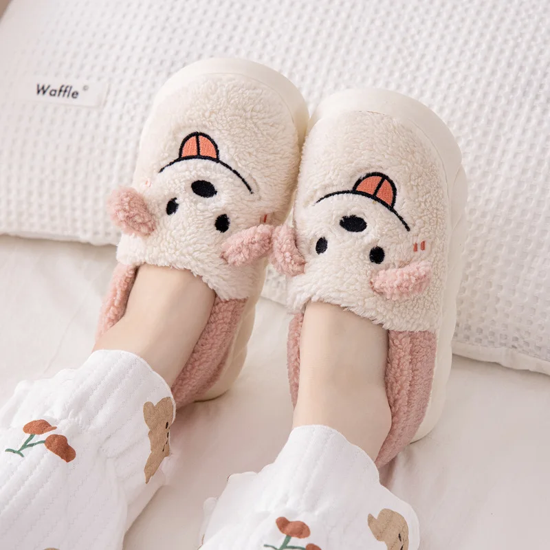 Autumn Winter Thickened Bottom Non-slip Postpartum Maternity Confinement Velvet Warm Breathable Slippers Christmas Present Gift