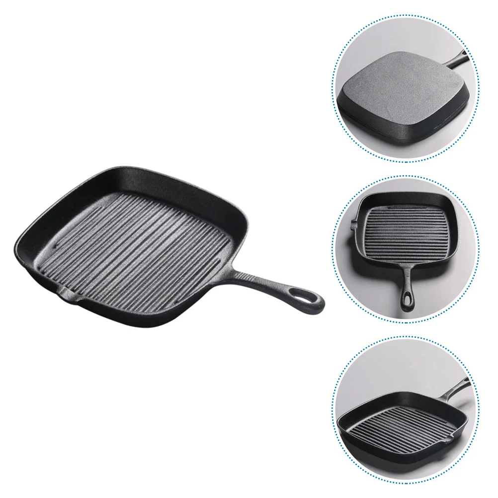 

Pan Square Iron Egg Steak Non Stick Cast Skillet Grill Nonstick Japanese Induction Griddle Cookware Frying Striped Stove