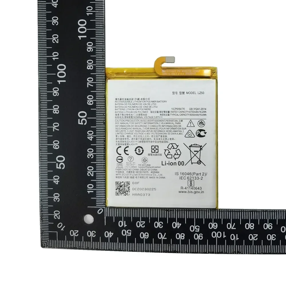 2024 года высококачественная сменная батарея LZ50 для Moto Motorola ONE 5G PLUS G100 Edge S 5000 мАч