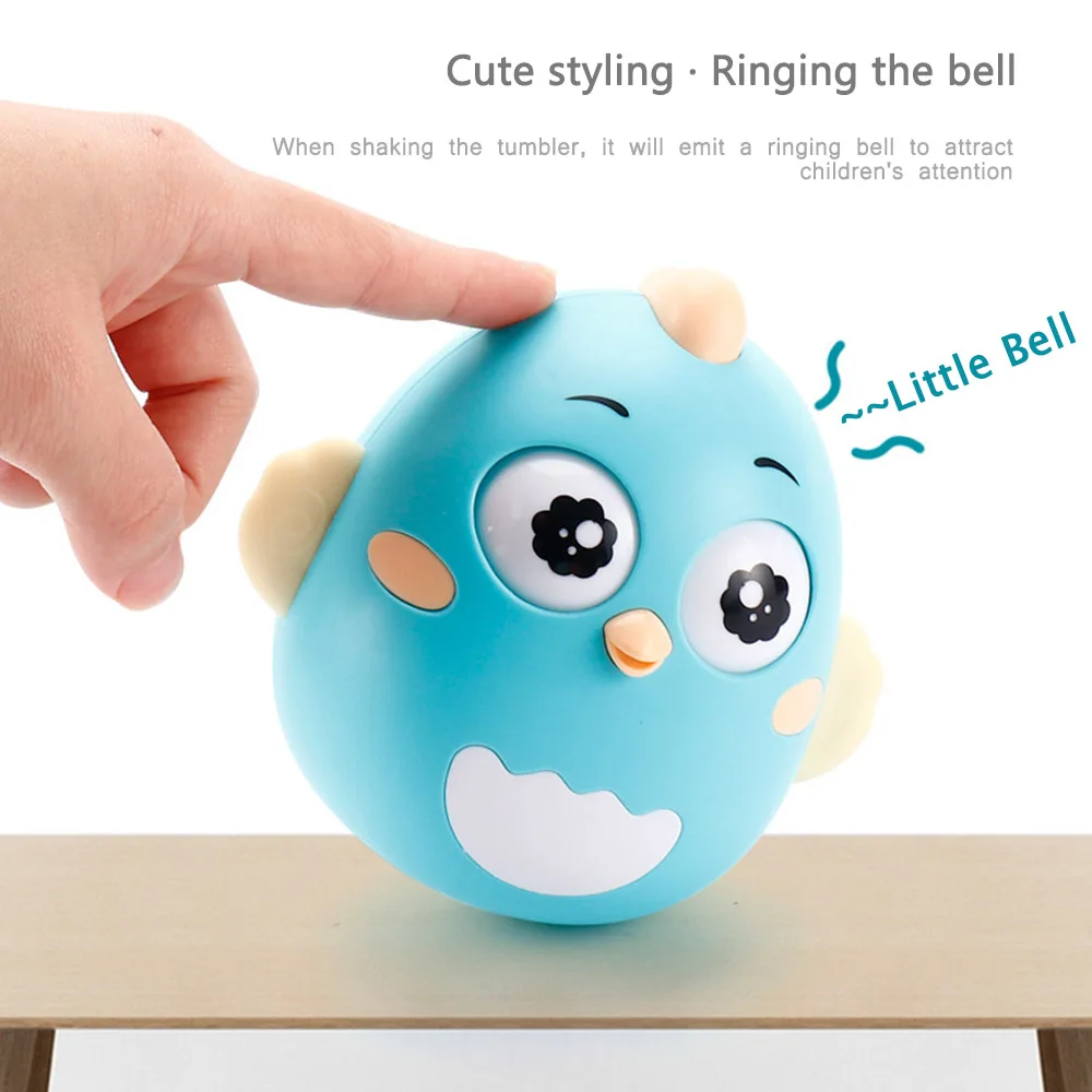 

Chicken Tumbler Baby Gum Ring Bell Grip 3-6-9-12 Months Old Baby Comfort Early Education Puzzle Children Toy Baby Toys Cribs