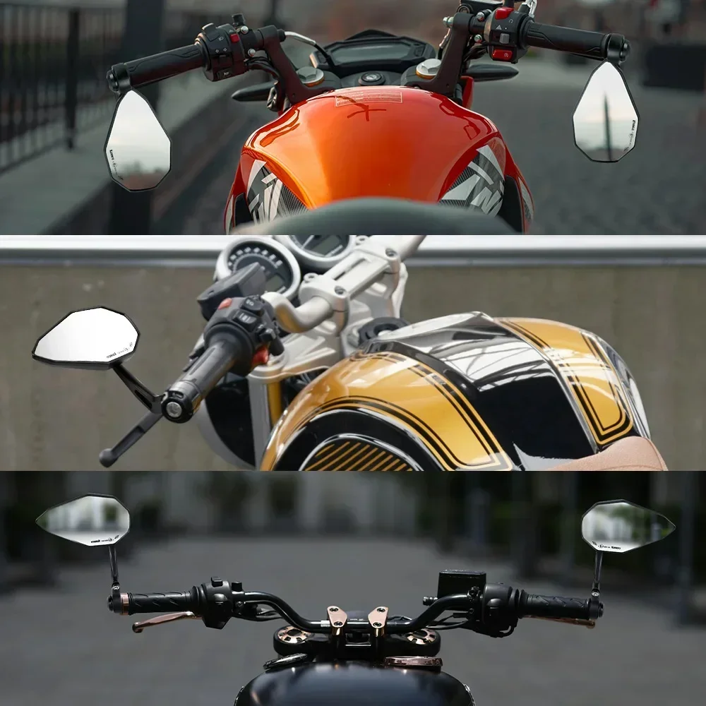 Боковое зеркало для мотоцикла 7/8 &quot22 мм универсальное заднего вида Yamaha MT07 MT09 MT10 R1