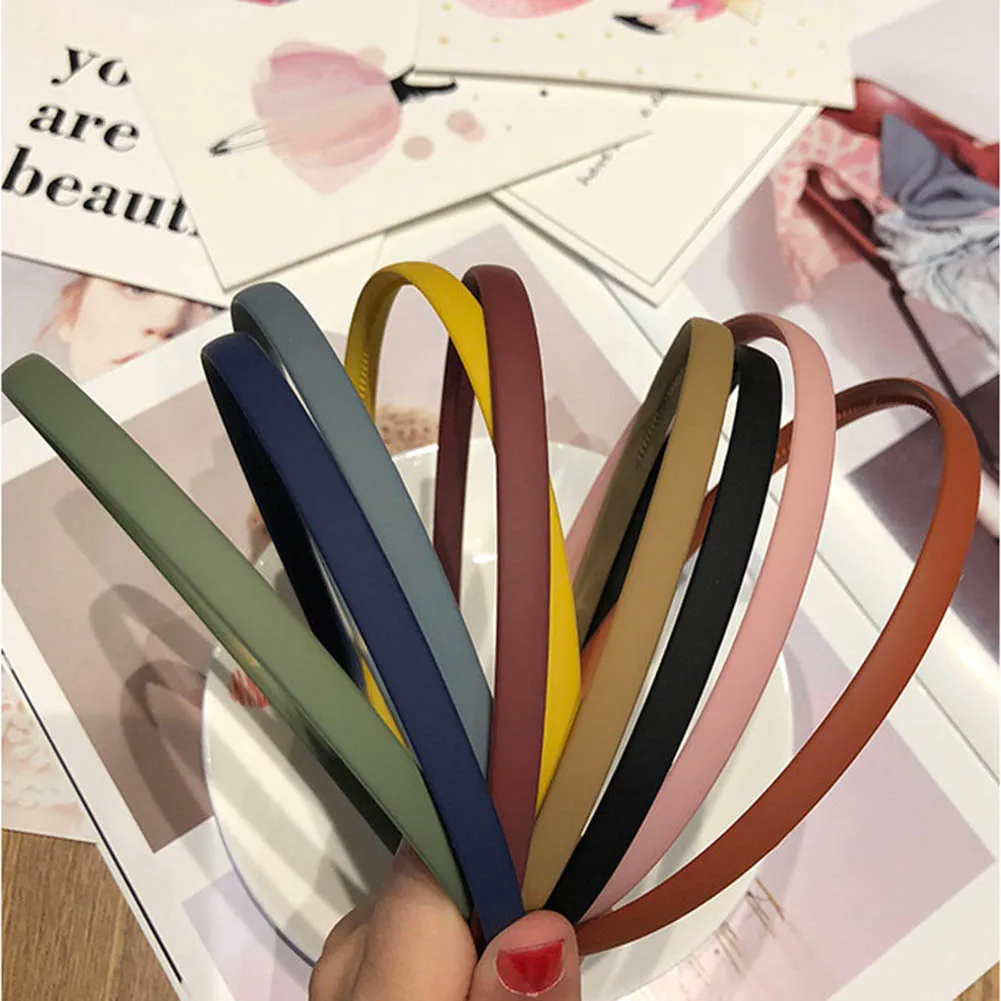 

Fashion Women Solid Headband Bezel For Hair Plastic Hair Bands Hair Hoop Girls Simple Scrub Headbands Hairband Hair Accessories