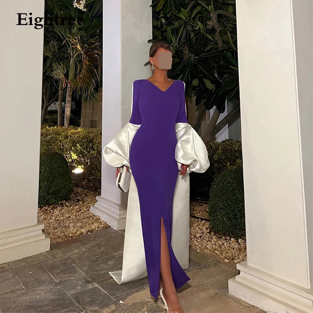 Элегантное фиолетовое вечернее платье Eight Tree белое арабское официальное для