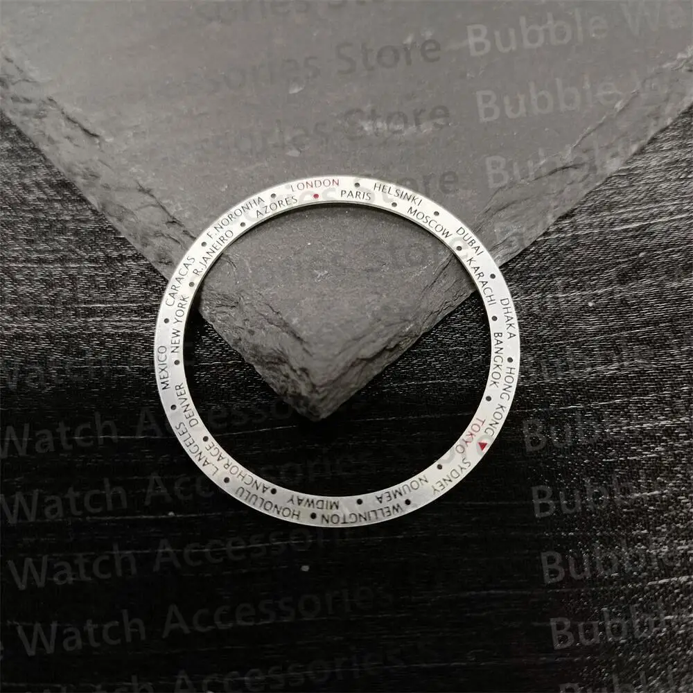 Mod 38MM Silver Blue Black Aluminum Bezel Insert Fit For SKX6105 Movement Dive Watch